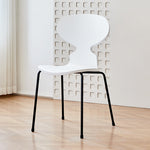 Modern Minimalist Square PVC Metal Chair Four Legs Backrest For Living Room