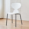 Modern Minimalist Square PVC Metal Chair Four Legs Backrest For Living Room