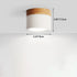 Contemporary Scandinavian Wood Iron Acrylic Cylinder LED Flush Mount Ceiling Light For Hallway