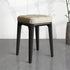 Contemporary Simplicity Square Plaid Microfiber Leather Upholstered Plastic Vanity Stool For Bedroom