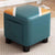 Contemporary Scandinavian Square Tech Fabric Wood Low Stool Backless Armless For Living Room