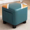 Contemporary Scandinavian Square Tech Fabric Wood Low Stool Backless Armless For Living Room