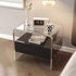 Modern Minimalist Rectangular Acrylic Wood Metal Nightstand 1-Shelf For Bedroom