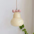 Modern Art Deco Bow Bells Iron Ceramic Glass 1-Light Pendant Light For Living Room