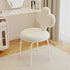 Contemporary Creative Cloud Shape Lambswool Upholstered Swivel Vanity Stool Backrest For Bedroom