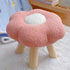 Contemporary Creative Flower Shape Velvet Footstool For Entryways