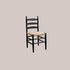 Contemporary Retro Square Braided Rope Solid Wood Dining Chair Ladder-back Footrest For Dining Room