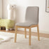 Contemporary Nordic Square Leather Wood Frame Dining Chair Backrest For Dining Room