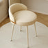 Modern Simplicity Leather Metal Sponge Round Vanity Stool Backrest For Bedroom