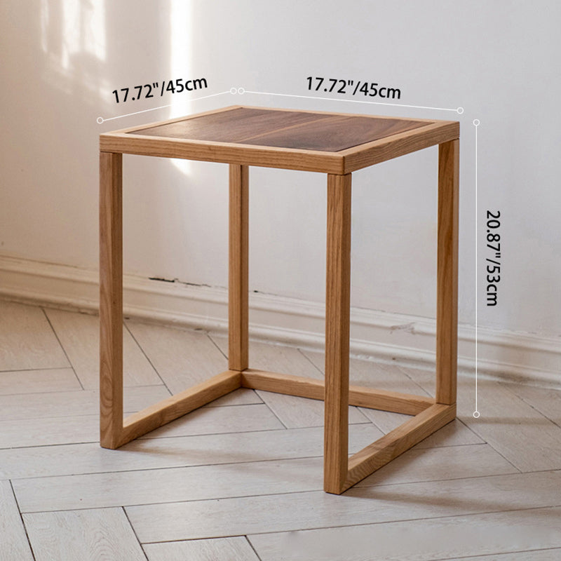 Modern Simplicity Round Triangle Square Wood End Table For Living Room