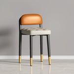 Modern Simplicity Square Fabric Upholstered Vanity Stool Low Back For Bedroom