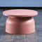 Modern Minimalist Round Plastic Coffee Table 1-Tier For Living Room