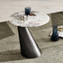 Modern Minimalist Round Marble Stainless Steel End Table 1-Tier For Living Room