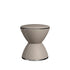 Modern Minimalist Round Hourglass Shape Leather Stainless Steel Low Stool For Living Room