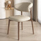 Contemporary Nordic Square Leather Metal Frame Dining Chair Backrest Armless For Dining Room