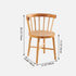 Contemporary Nordic Round Rubberwood Rattan Dining Chair Backrest For Dining Room