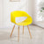 Contemporary Creative Half Round Twisted Plastic Wood Chair Backrest For Living Room