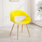 Contemporary Creative Half Round Twisted Plastic Wood Chair Backrest For Living Room