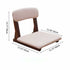 Traditional Japanese Square Paulownia Wood Cotton Linen Chair Tatami Backrest For Entertainment Room