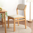 Modern Minimalist Square Upholstered Fabric Wood Dining Chair Backrest For Dining Room