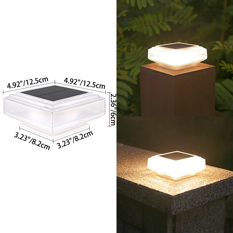 Modern Simplicity Solar Waterproof ABS Polycrystalline Silicon Square LED Landscape Light Outdoor Light For Outdoor Patio