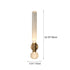 Modern Minimalist Cylinder Striped Glass Iron LED Wall Sconce Lamp For Living Room