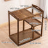 Modern Minimalist Rectangle Solid Wood End Table 3-Tier For Living Room