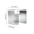 Modern Minimalist Rectangular Stainless Steel End Table 1-Tier For Living Room