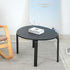 Contemporary Creative Bend Round Wood Coffee Table 1-Tier For Living Room