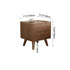 Modern Simplicity Square Rubber Wood Nightstand 1/2 Drawer For Bedside