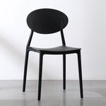 Contemporary Nordic Square Plastic Chair Backrest Armless For Living Room