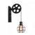Traditional Vintage Iron Cage Pulley Liftable 1-Light Wall Sconce Lamp For Dining Room