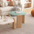 Contemporary Creative Hexagonal Plank Oak End Table 1-Tier For Living Room