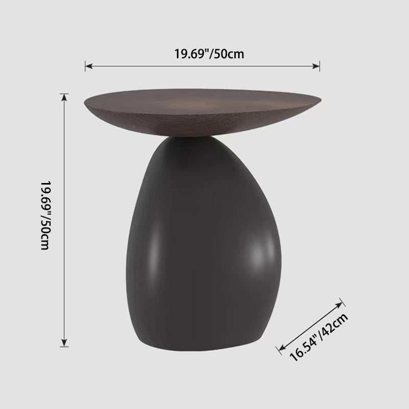 Contemporary Simplicity Geometric Round Resin Coffee Table For Living Room