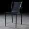 Contemporary Nordic Square Leather Carbon Steel Stackable Dining Chair Backrest For Dining Room