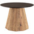 Contemporary Round Oak Wood Veneered Top Coffee Table For Living Room