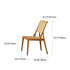 Traditional Vintage Rattan Weaving Wood Frame Dining Chair Backrest For Dining Room