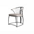 Contemporary Luxury Curved Stainless Steel Leather Chair Backrest Armless For Living Room