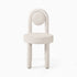 Contemporary Scandinavian Round Fabric Carbon Steel Frame Vanity Stool Backrest For Bedroom