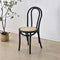 Contemporary Retro Rattan Beech Wood Metal Round Arched Dining Chair Backrest For Dining Room