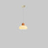 Modern Minimalist Cream Dome Round Iron Glass 1-Light Pendant Light For Living Room