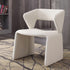 Contemporary Creative Triangle Rectangle Velvet Wood Dining Chair Backrest Armless For Dining Room