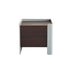 Contemporary Simplicity Square MDF Wood Grain Side Table 2-Drawer For Living Room