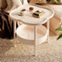 Modern Minimalist Round Floral Metal Coffee Table Four Legs For Living Room