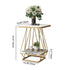 Contemporary Nordic Square Geometric Slab Iron End Table 2-Tier For Living Room
