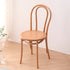 Contemporary Retro Rattan Beech Wood Metal Round Arched Dining Chair Backrest For Dining Room