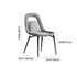 Contemporary Scandinavian Curved Leather Metal Tapered Legs Dining Chair Backrest For Dining Room