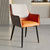 Modern Luxury Square Microfiber Leather Tapered Legs Dining Chair Backrest Armrest For Dining Room