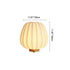 Modern Minimalist Pleated Oval Wooden Fabric Hardware 1-Light Table Lamp For Bedroom