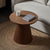 Contemporary Nordic Round Cone Column Base Wood Coffee Table For Living Room